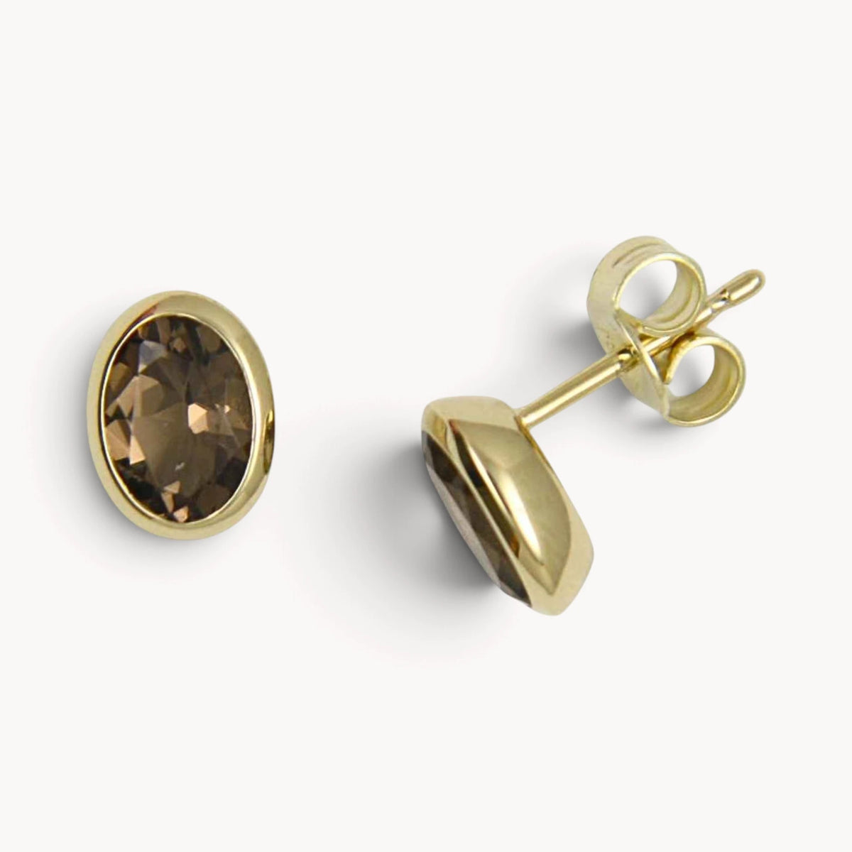Ohrstecker in 585er Gelbgold mit Farbsteinen