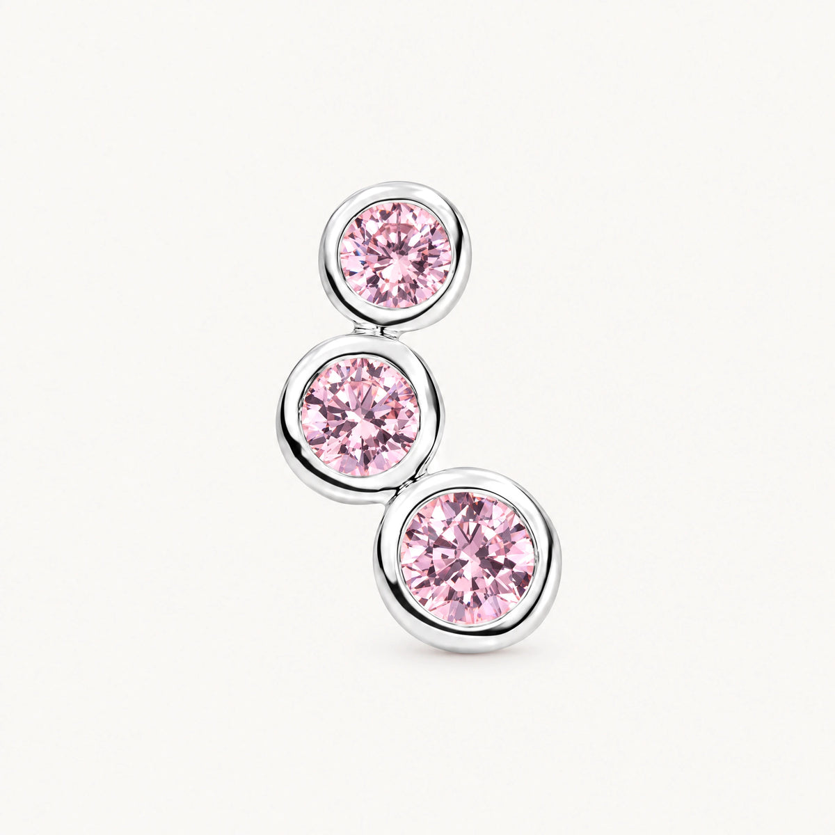 Ohrstecker in 925er Silber mit Zirkonia – rosa