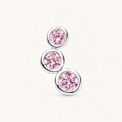 Ohrstecker in 925er Silber mit Zirkonia – rosa