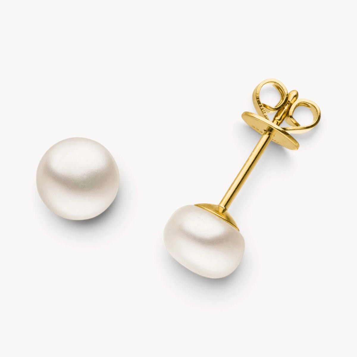 Ohrstecker in 333er Gelbgold mit Zuchtperle