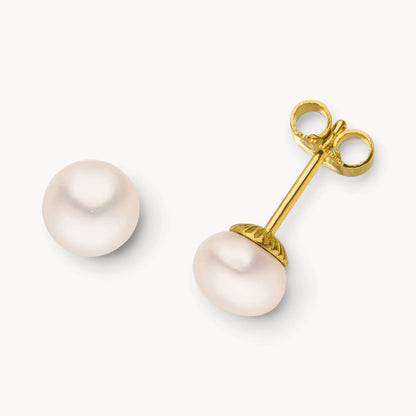 Ohrstecker in 333er Gelbgold mit Zuchtperle