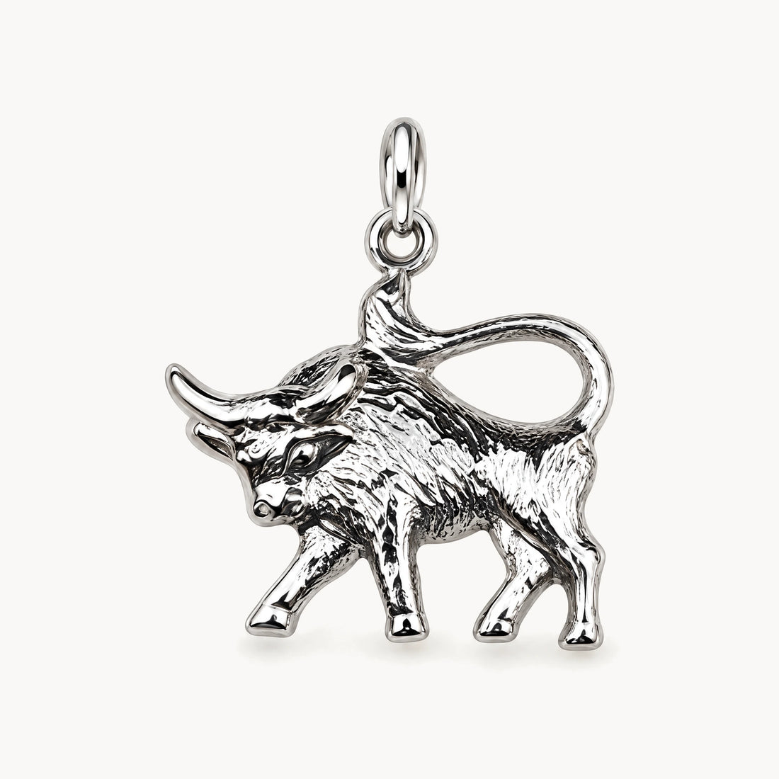 Sternzeichenanhänger in 925er Silber rhodiniert – Sternzeichen Stier