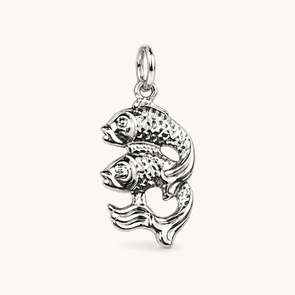 Sternzeichenanhänger in 925er Silber rhodiniert – Sternzeichen Fische
