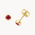 Ohrstecker in 333er Gelbgold mit Rubin
