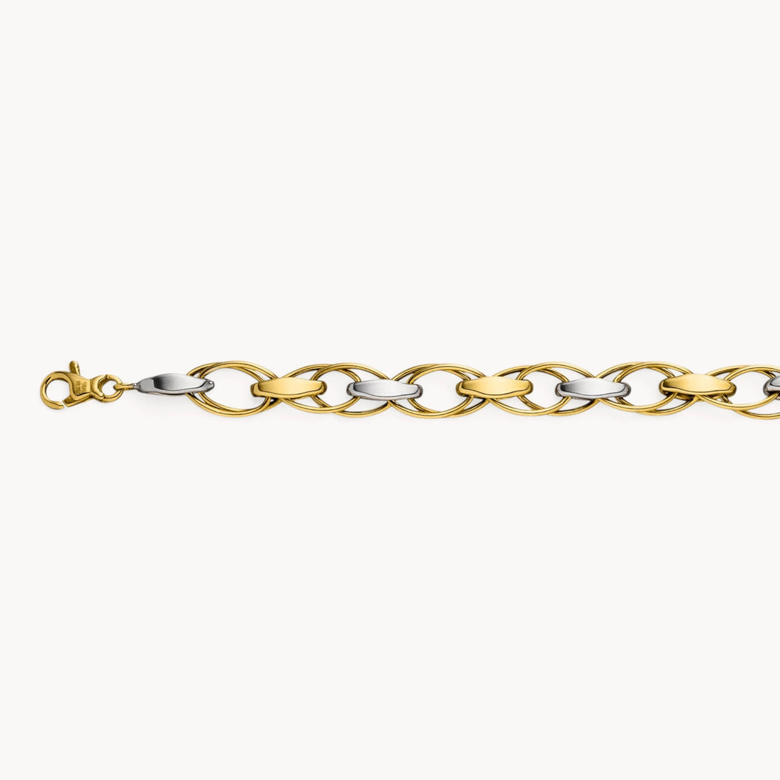 Armband &amp; Kette in 585er Gelb-/Weißgold