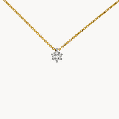 Collier in 950er Platin &amp; 585er Gold mit Diamant