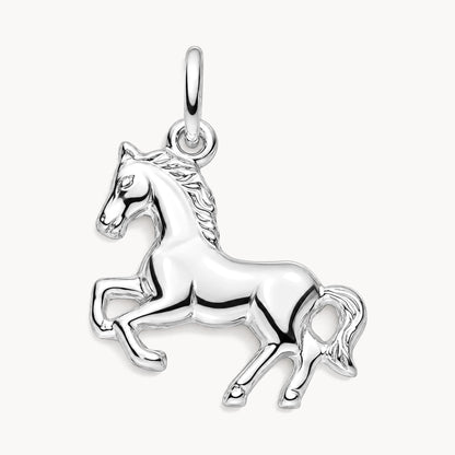 Glücksanhänger Pferd in 925 Silber rhodiniert