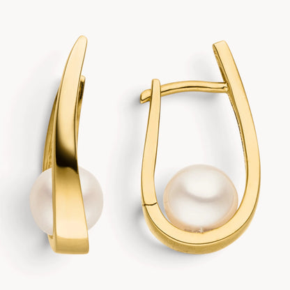 Creole in Gold &amp; Silber mit Zuchtperle