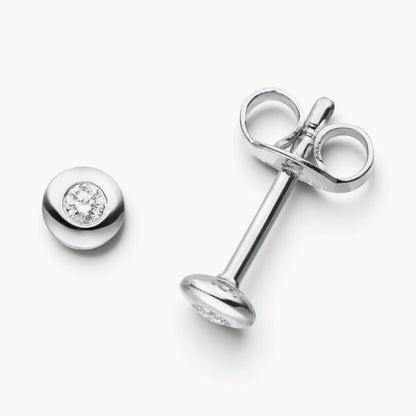 Ohrstecker in 585er Gold mit Diamant, Zargenfassung