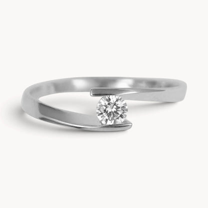 Damenring in 333er Gold mit Zirkonia