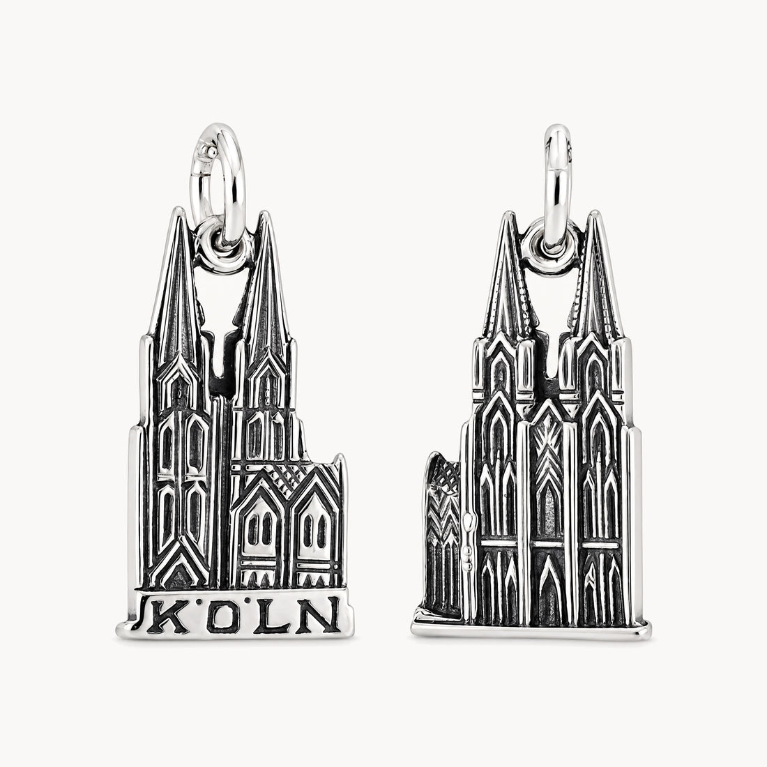 Glücksanhänger in 925er Silber oxidiert