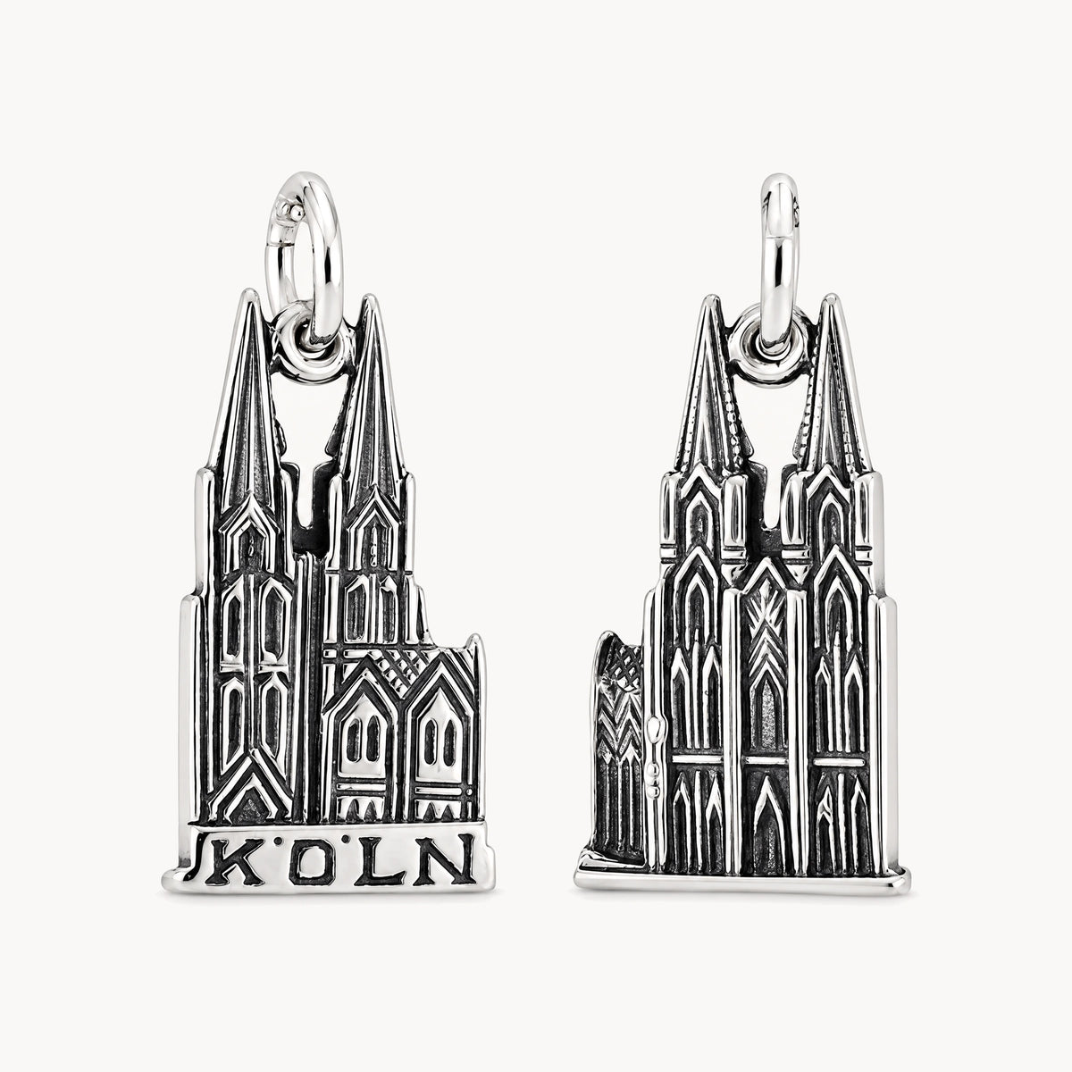Glücksanhänger in 925er Silber oxidiert
