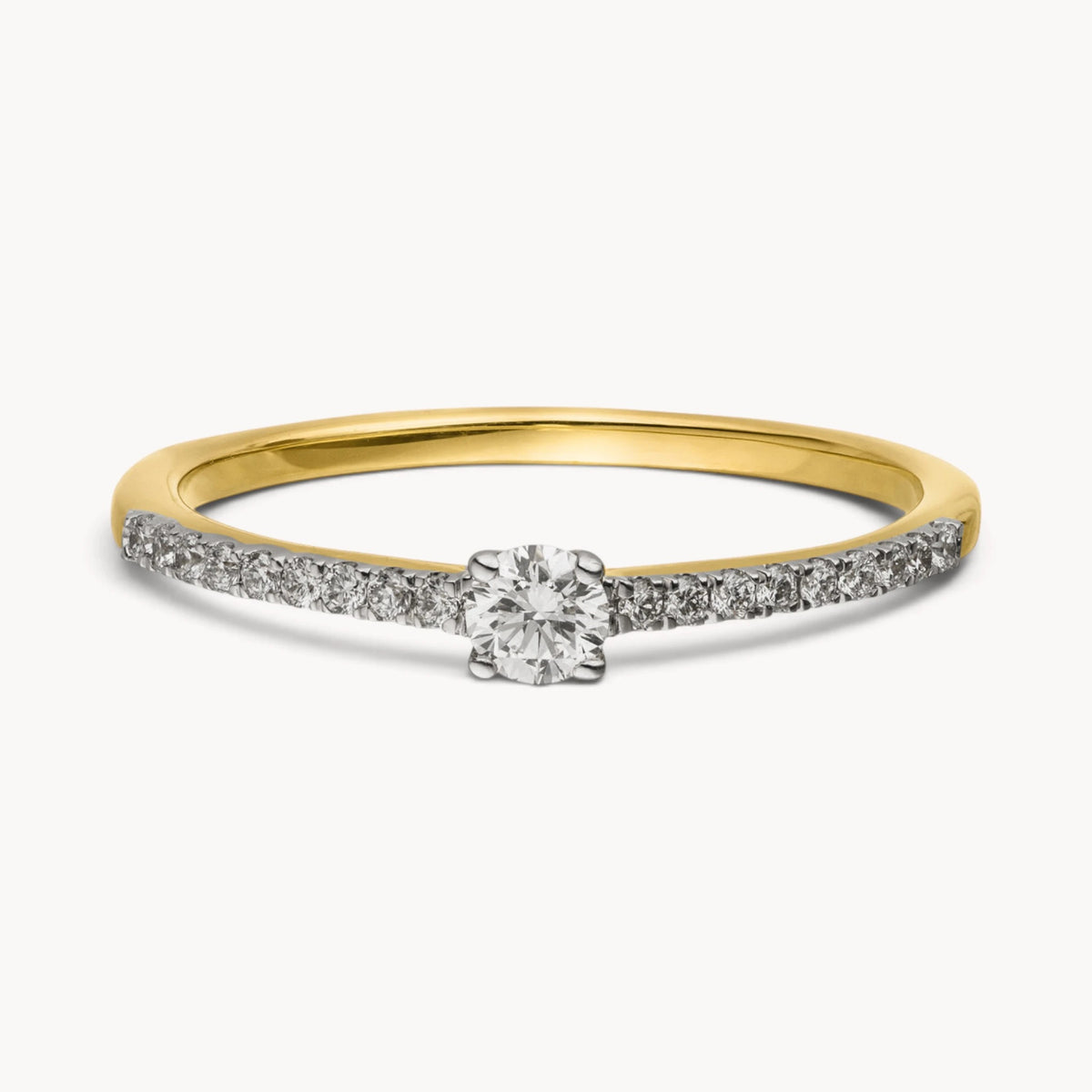 Ring in 585er Gold mit Diamant