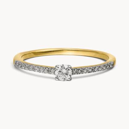 Ring in 585er Gold mit Diamant