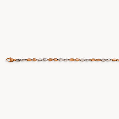 Armband &amp; Kette in 585er Rot-/Weißgold
