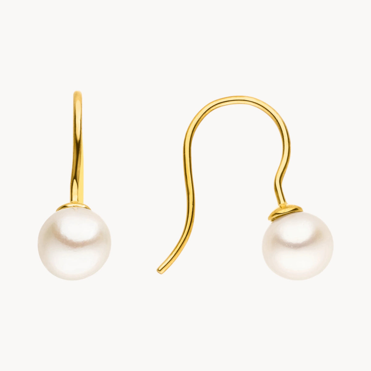Ohrhaken in Gold mit Zuchtperle