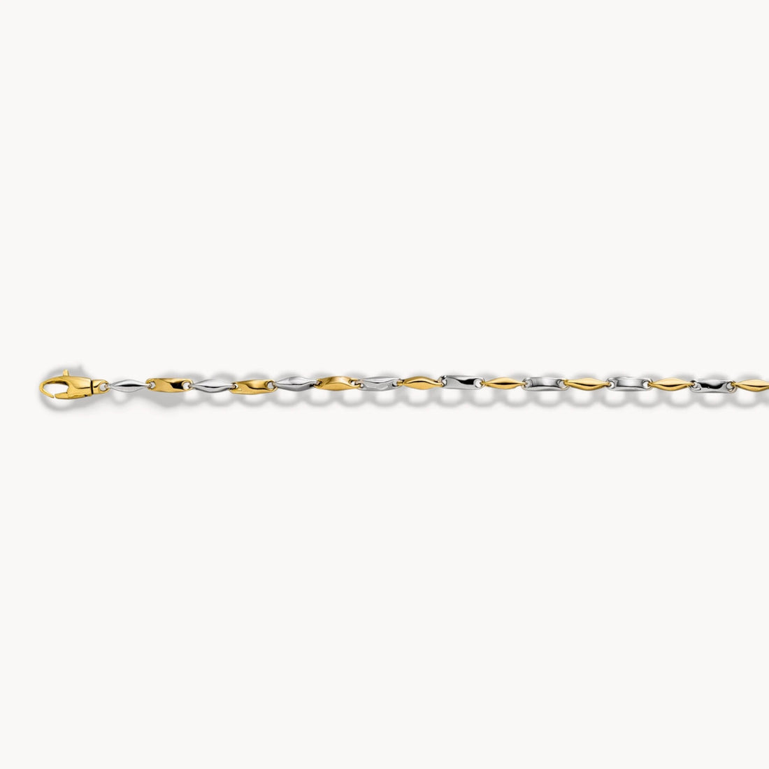 Armband &amp; Kette in 585er Gelb-/Weißgold