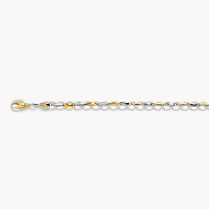 Armband &amp; Kette in 585er Gelb-/Weißgold