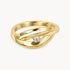 Damenring in 585er Gelbgold mit Diamant