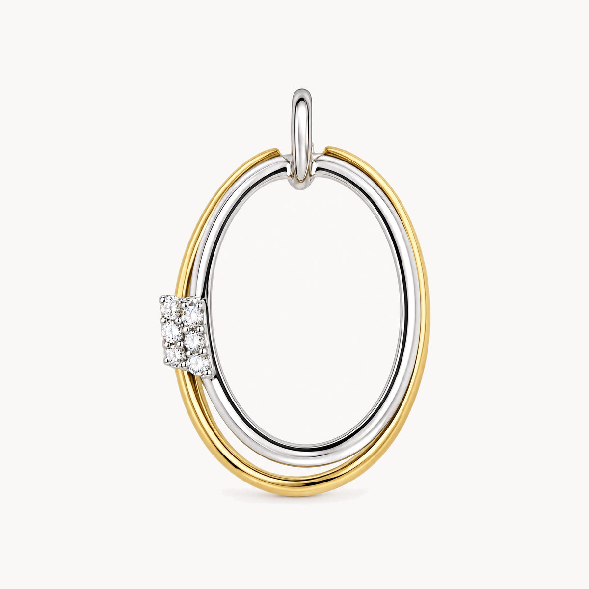 Anhänger in 585er Gelb-/Weißgold mit Diamant