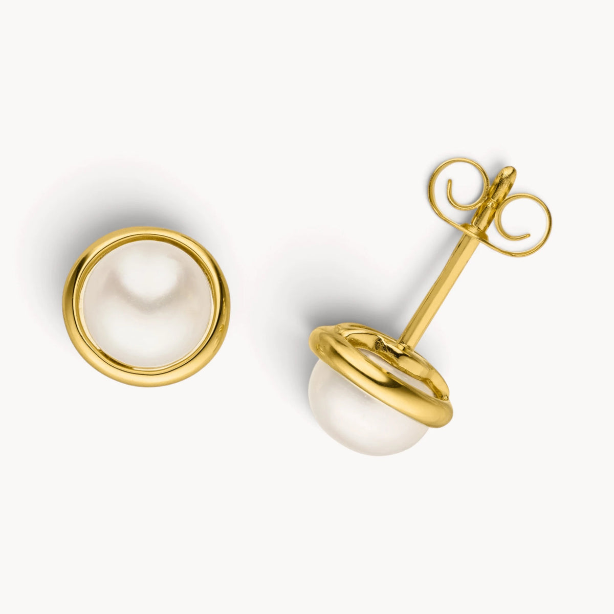 Ohrstecker in 333er Gelbgold mit Zuchtperle