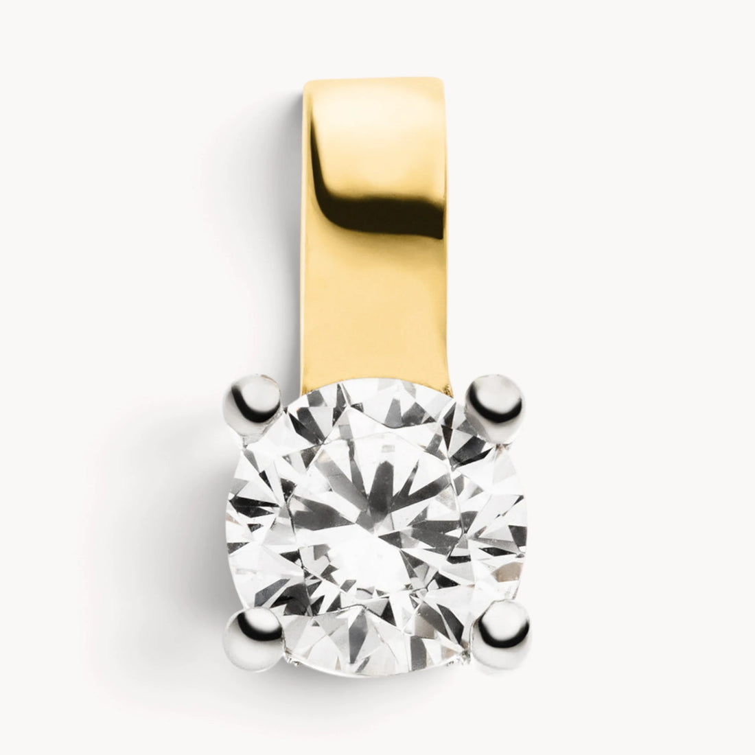 Anhänger in Gold mit Zirkonia