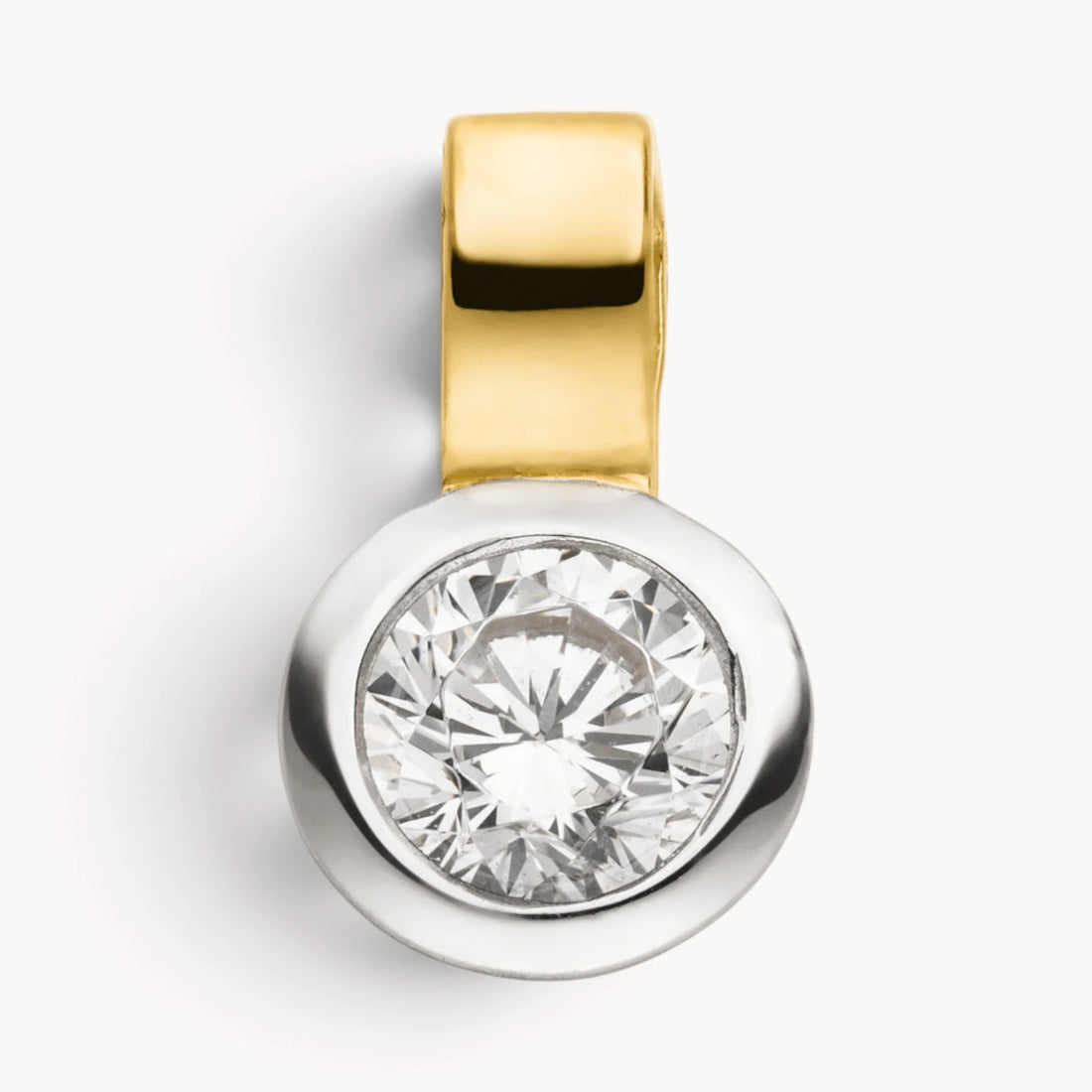 Anhänger in Gold mit Zirkonia