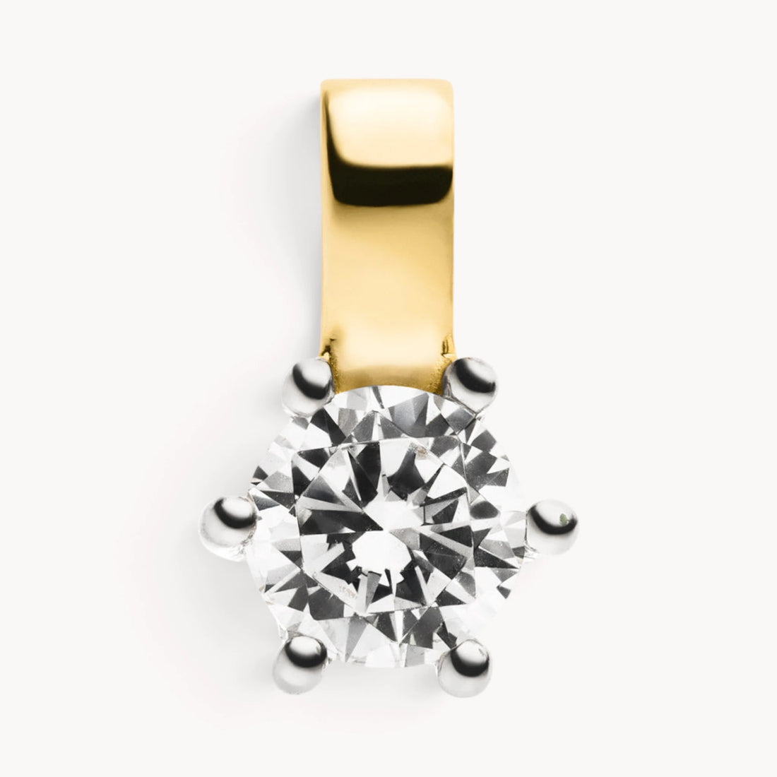 Anhänger in Gold mit Zirkonia