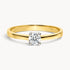 Ring in 585er Gold mit Zirkonia, 4er-Krappenfassung
