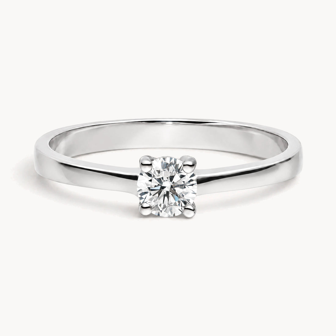 Ring in 585er Gold mit Zirkonia, 4er-Krappenfassung