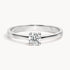Ring in 585er Gold mit Zirkonia, 4er-Krappenfassung