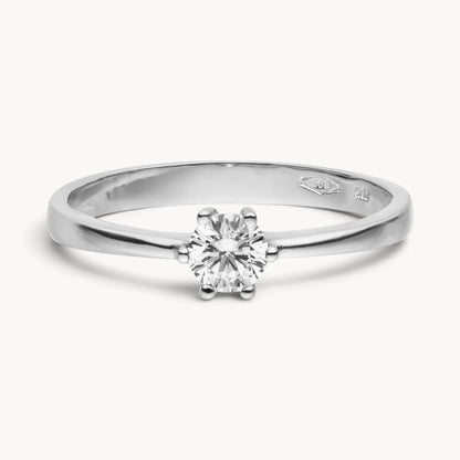 Ring in 585er Gold mit Zirkonia, 6er-Krappenfassung