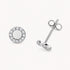 Ohrstecker in 925er Silber mit Zirkonia – rhodiniert