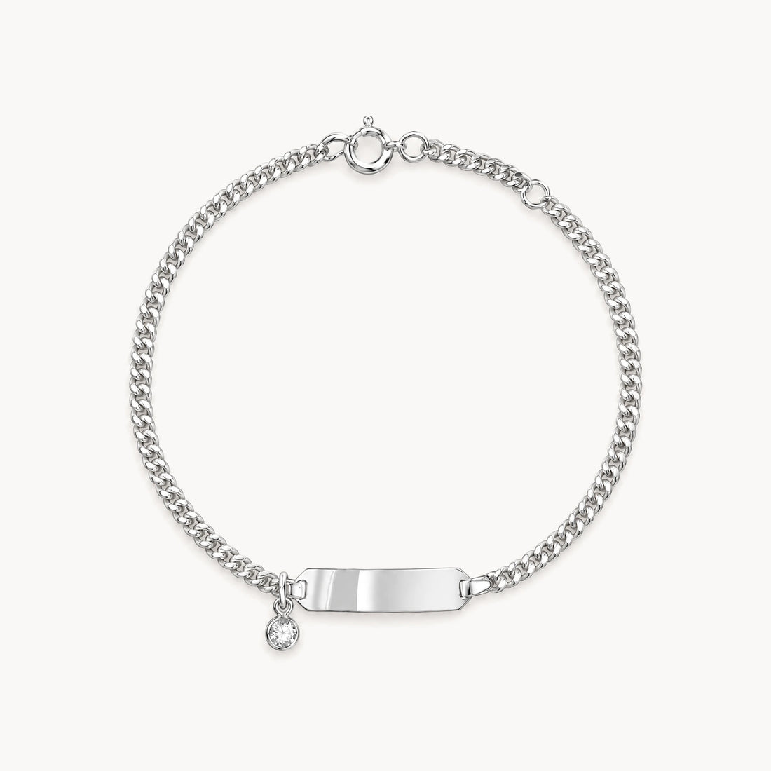 Identitätsband in 925er Silber mit Zirkonia