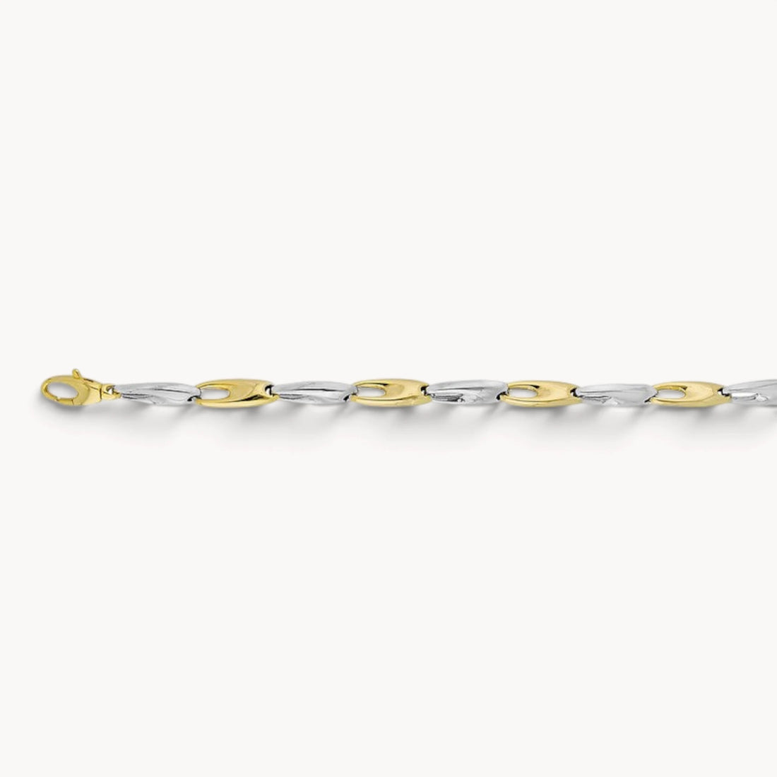 Armband &amp; Kette in 585er Gelb-/Weißgold