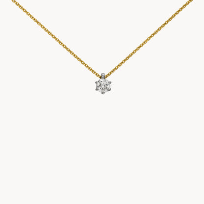 Collier in 950er Platin &amp; 585er Gold mit Diamant