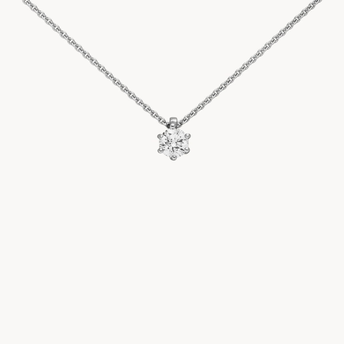 Collier in 950er Platin &amp; 585er Gold mit Diamant
