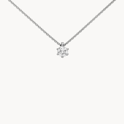 Collier in 950er Platin &amp; 585er Gold mit Diamant