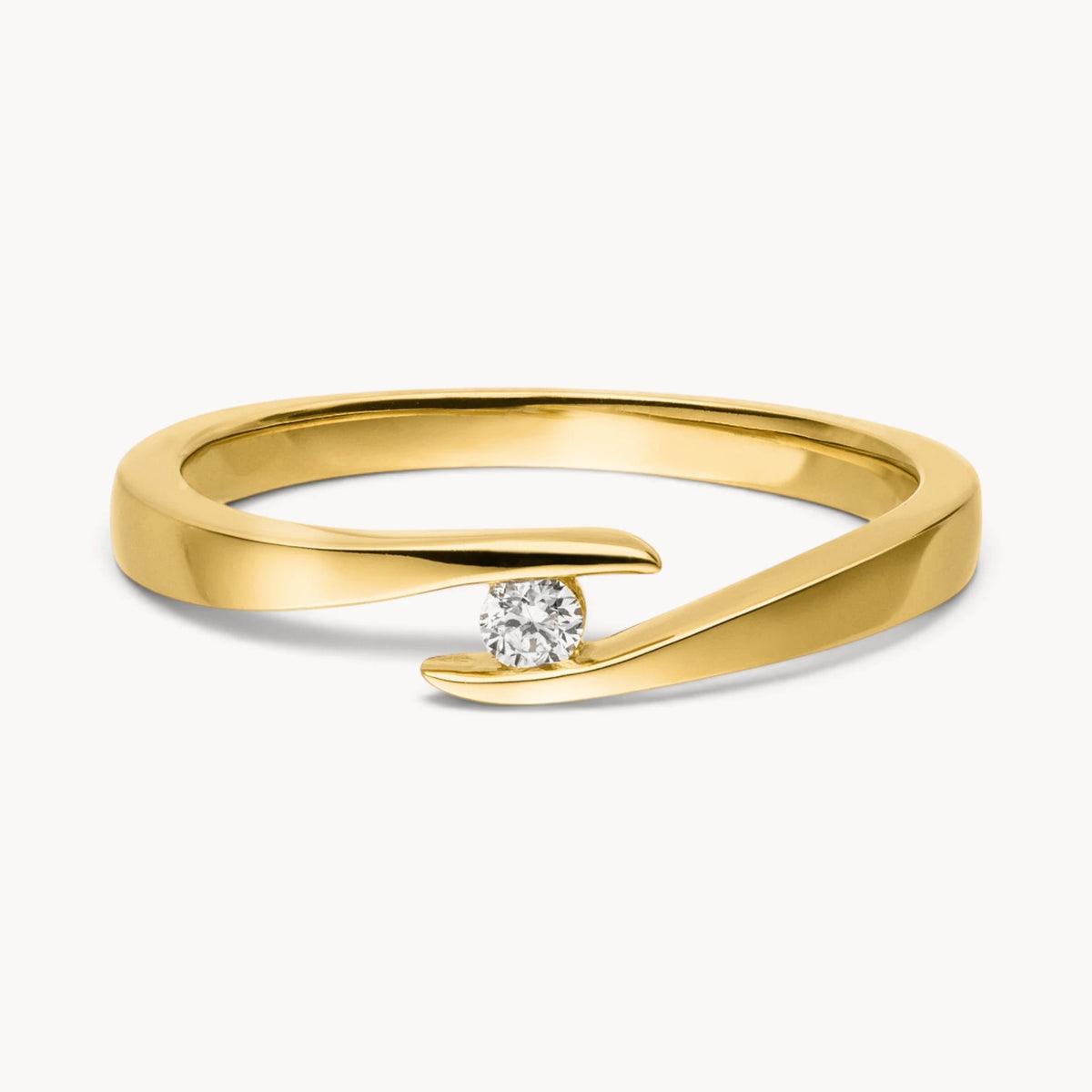 Ring in 585er Gold mit Diamant