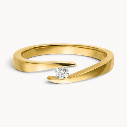 Ring in 585er Gold mit Diamant