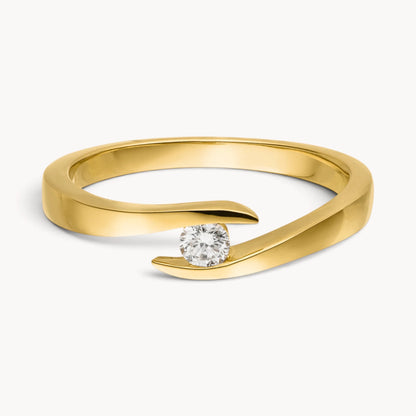 Ring in 585er Gold mit Diamant