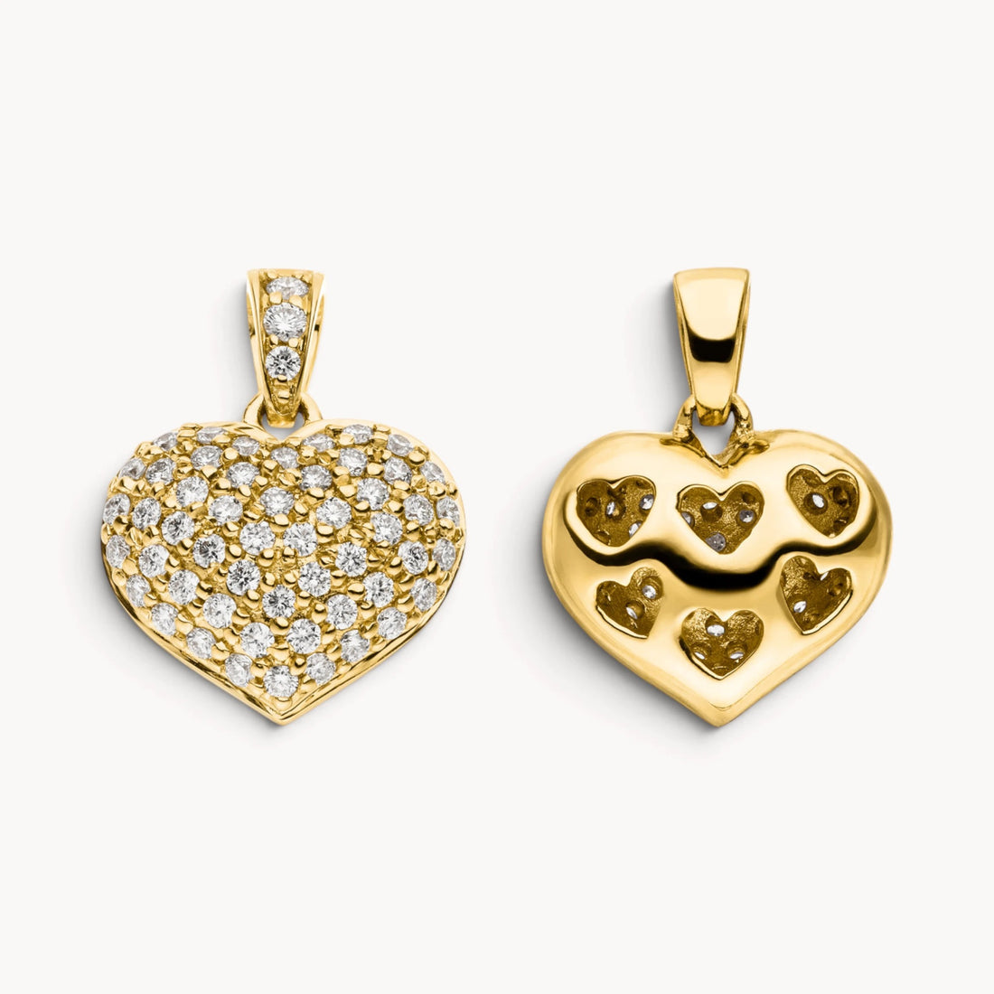 Herzanhänger in 585er Gold mit Diamant