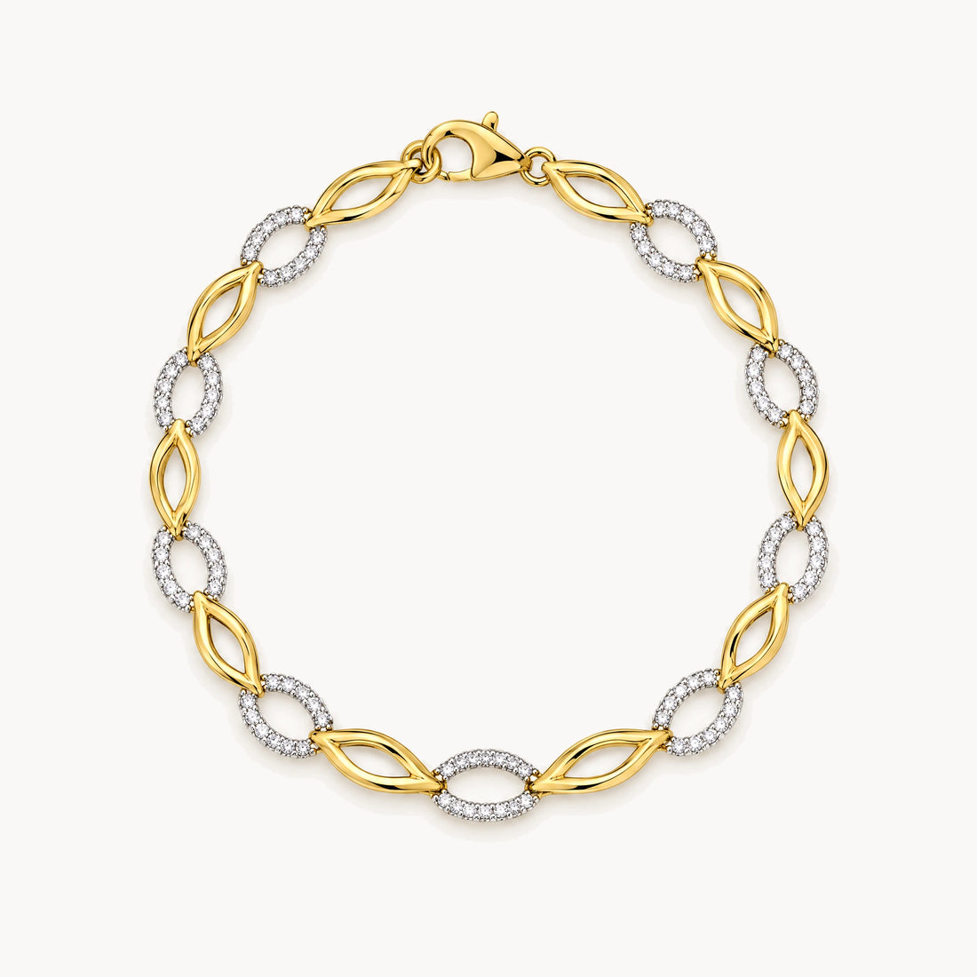 Armband in 333er Gelbgold mit Zirkonia