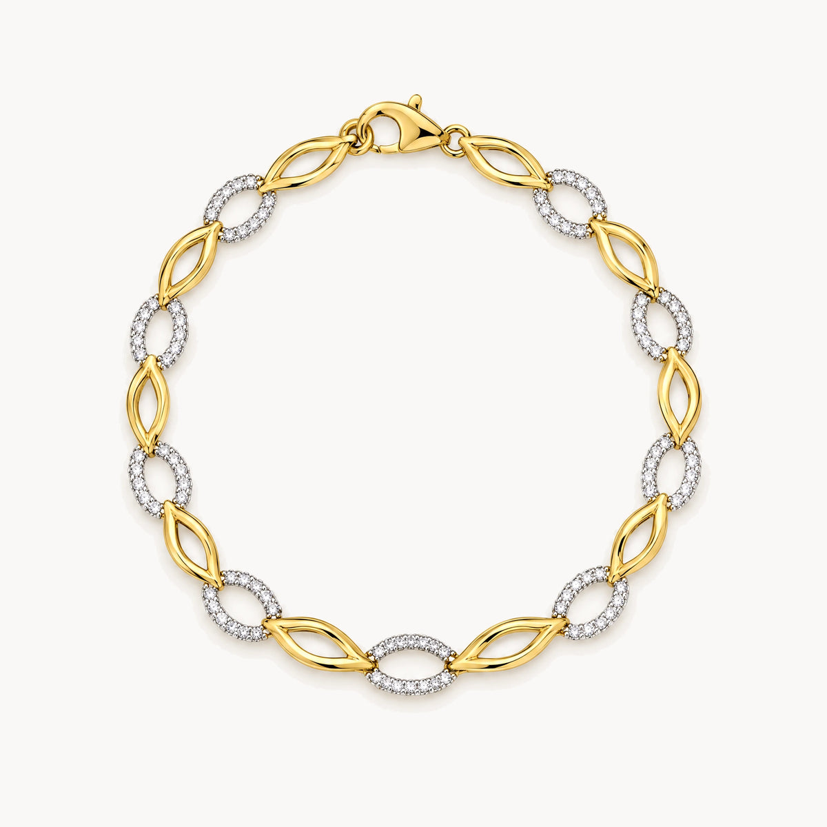 Armband in 333er Gelbgold mit Zirkonia