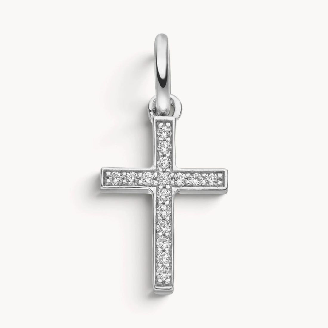 Kreuzanhänger in 333er Gold mit Zirkonia