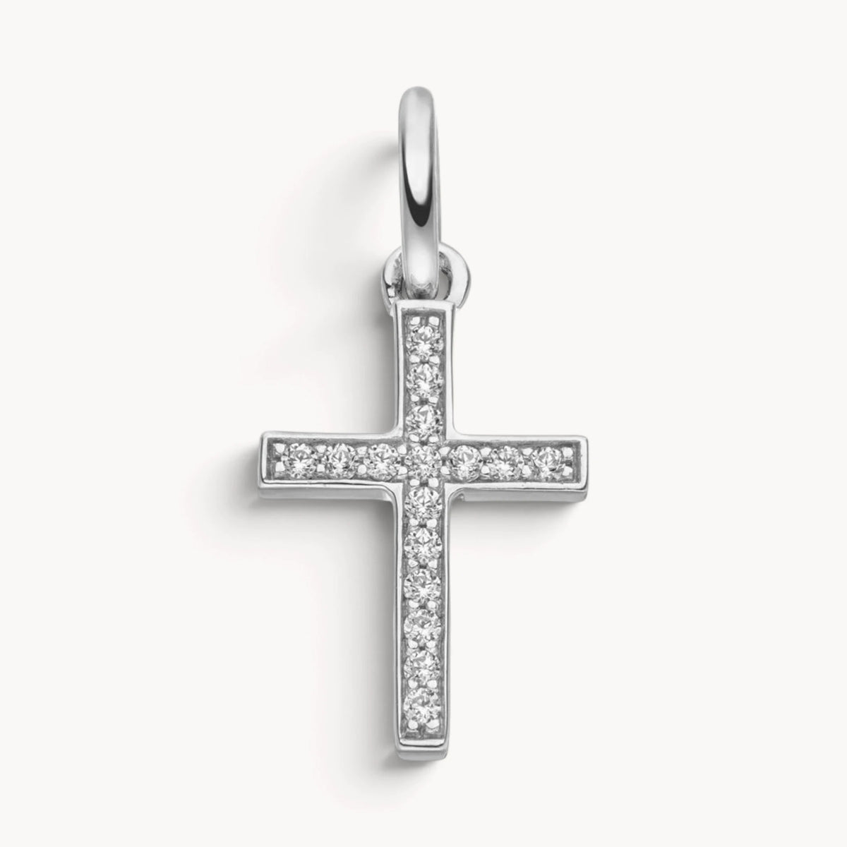 Kreuzanhänger in 333er Gold mit Zirkonia