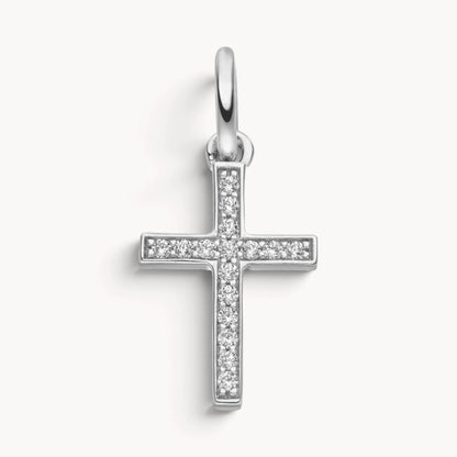 Kreuzanhänger in 333er Gold mit Zirkonia