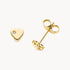 Ohrstecker „Herz“ in 333er Gelbgold mit Zirkonia