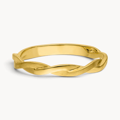 Damenring in 333er Gold, geflochten