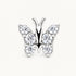 Ohrstecker „Schmetterling“ in 925er Silber rhodiniert mit gefärbtem Zirkonia – weiß
